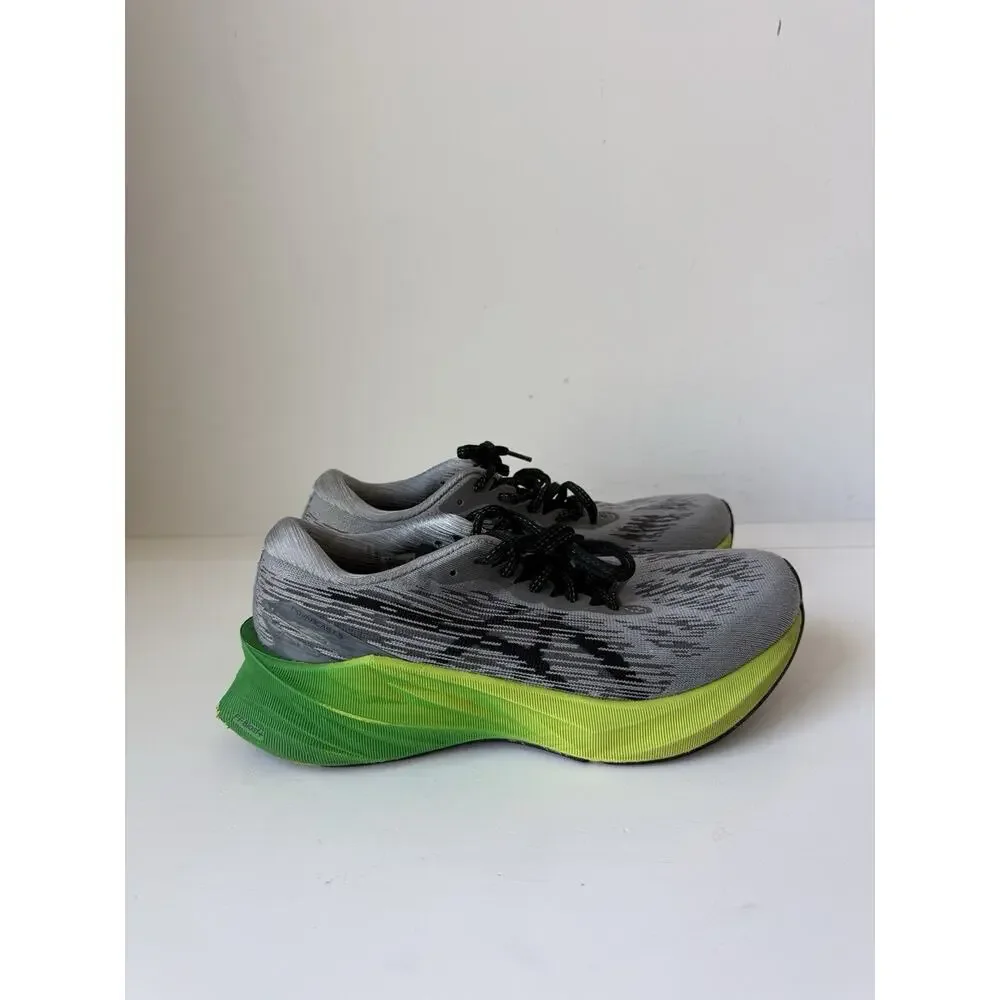 ASICS Novablast 3 Womens Size 9.5 Mens Size 8 Running Athletic Sneaker Gray Neon